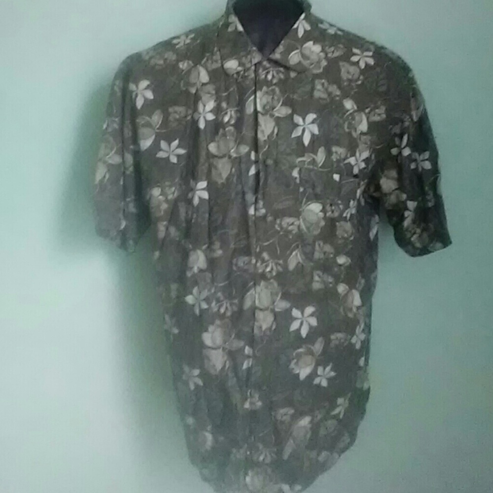 Mens Floral Button Up